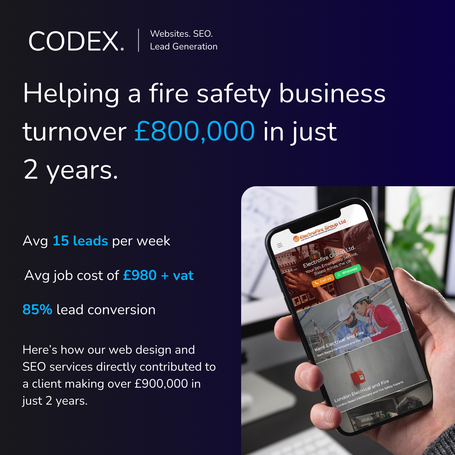 Web design case study by Codex