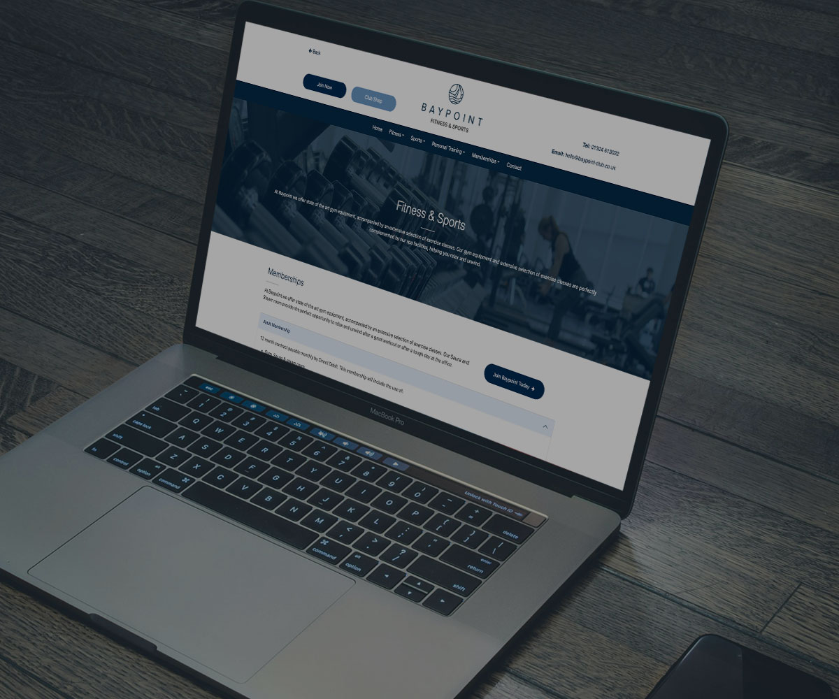 Baypoint Sports Club website by Codex
