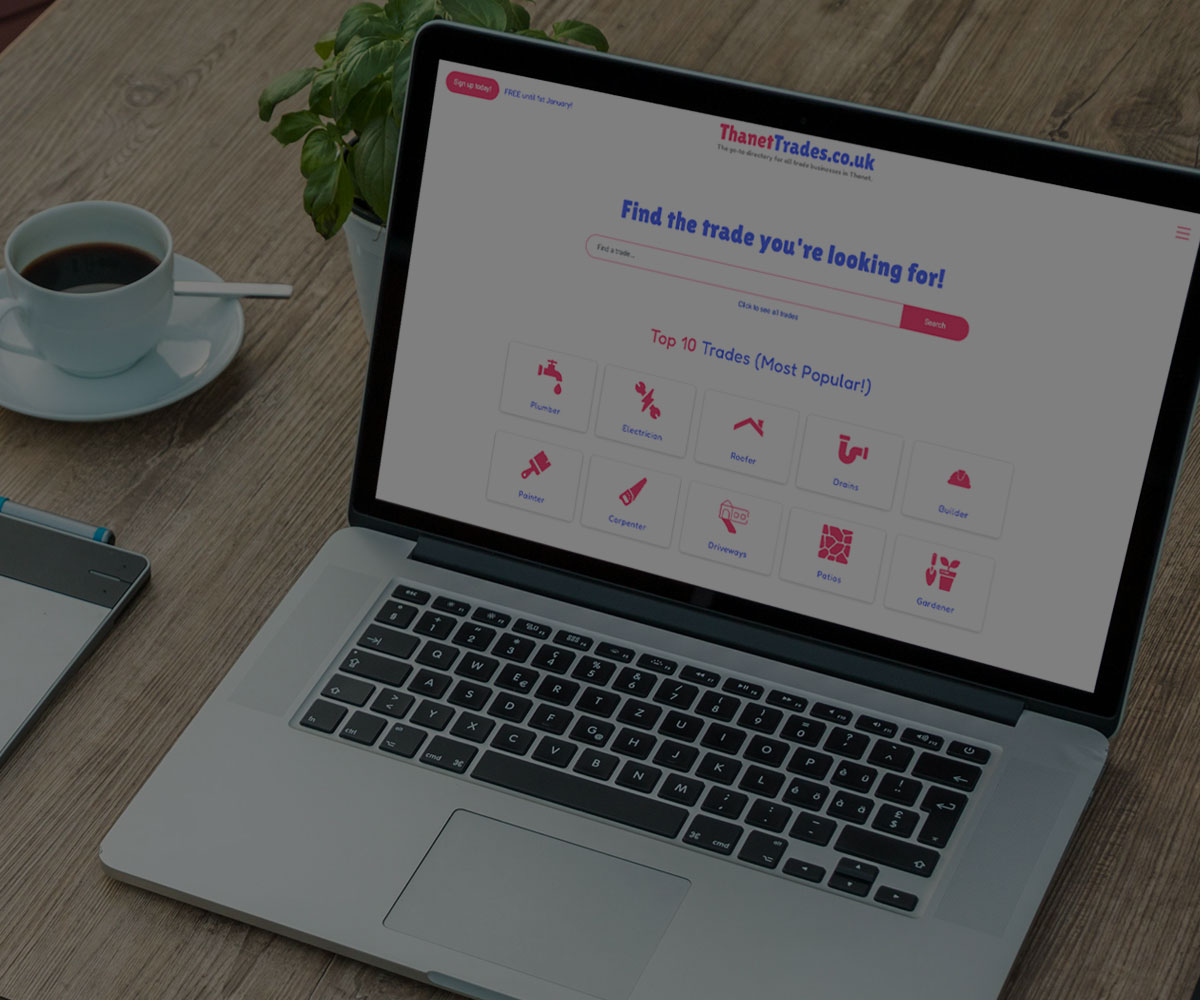 Thanet Trades website by Codex