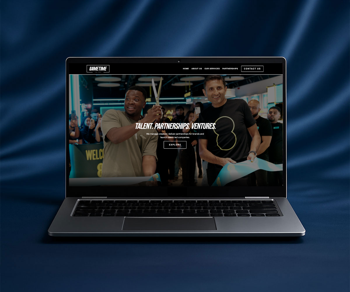 Gametime Talent website by Codex
