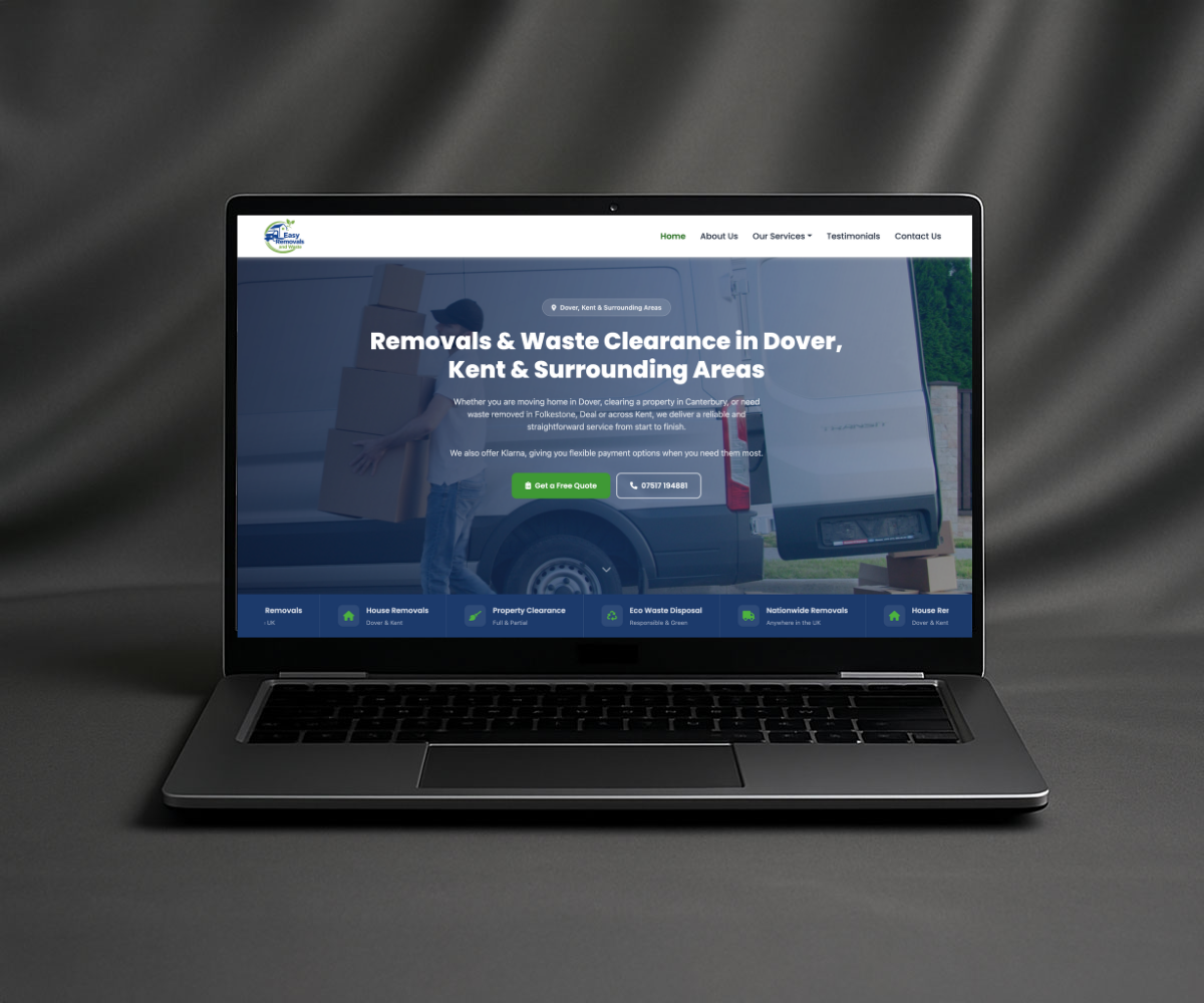Easy Removals and Waste website by Codex