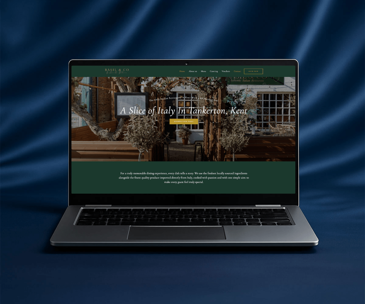 Basil & Co Italian Restaurant website by Codex