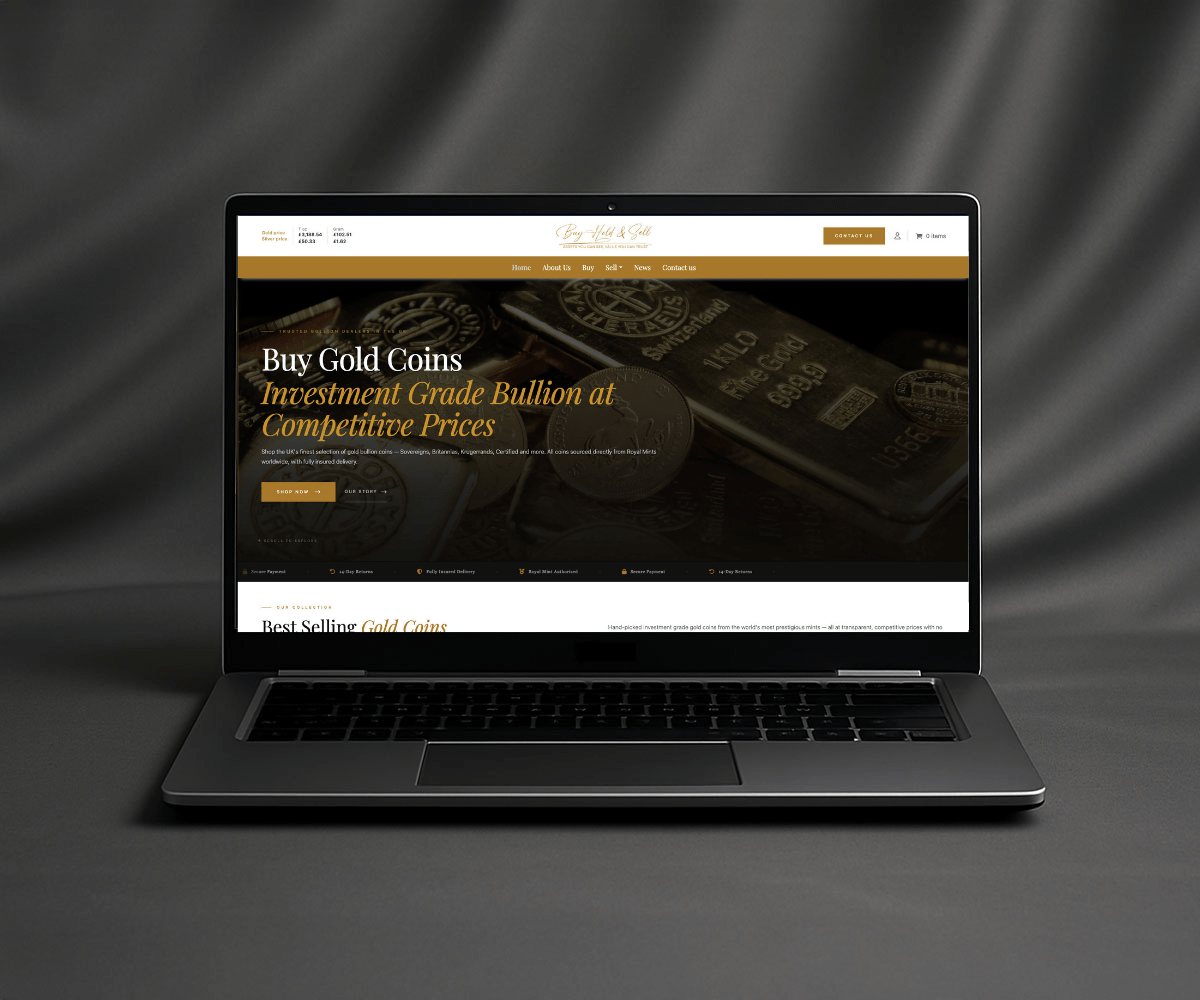 Buy Hold & Sell website by Codex